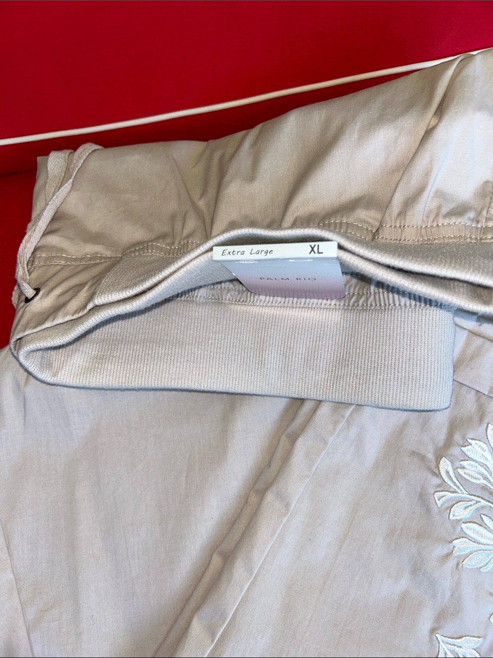 Palm Rio Cropped Drawstring Pants in Cream - Picture 5 of 9
